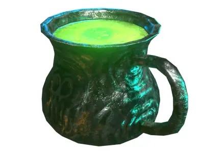 Stylize Iron Jug Free low-poly 3D model