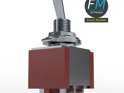 Double pole double throw switch 3D model