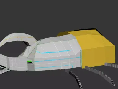 Fantasy Beetle Low-poly 3D model