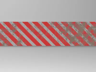 Concrete Barricade Low-poly 3D model purchase