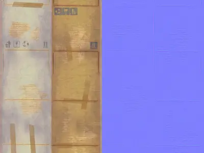 Cardboard Boxes Low-poly 3D model purchase