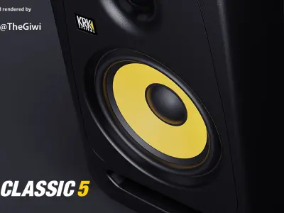  KRK Classic 5 Studio Monitor Speakers Free 3D model