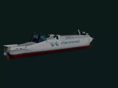 Basic Interislander Ferry Aratere New Zealand  3D model