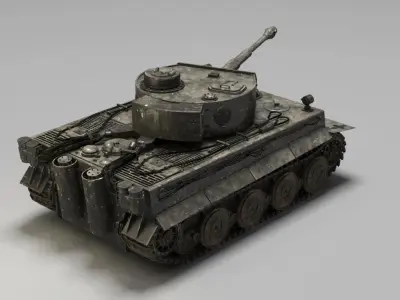 German Tiger Tank Free 3D model