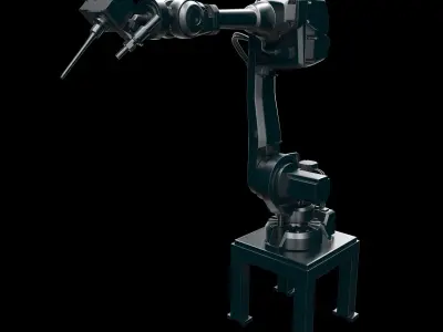 Robot arm manipulator SHOT PEENING for components 3D model