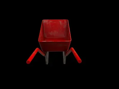 Wheelbarrow - PBR - Textured Low-poly 3D model