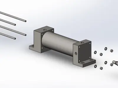 Hydraulic Cylinder 3D model