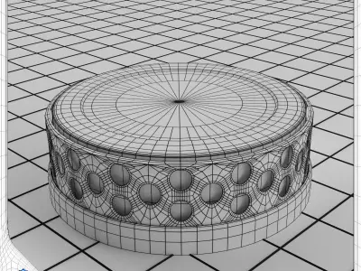 Metal Collar Display Stand Turntable 3D model