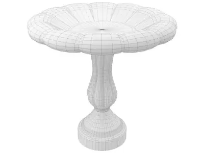 Bird Bath 3 Low-poly 3D model