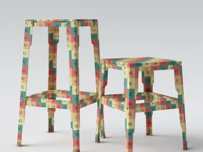 Industrial Fordi Stool 3D model