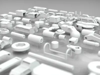 Kitbash-3 set of parts 3D model