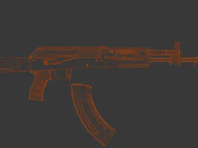 AK-15 Game ready Low-poly 3D model