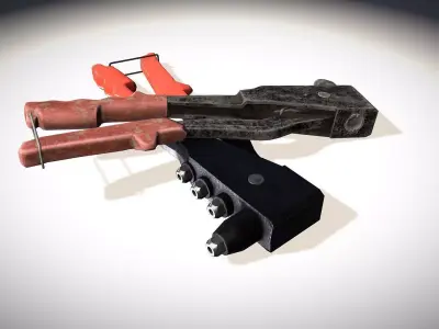 Rivet Gun Low-poly 3D model