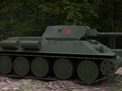 T34-76 Russian Tank 3D model