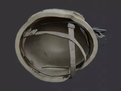 USMC Tactical Helmet with Rails NVG Mounts Low-poly 3D model