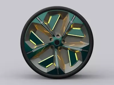 Car Wheel Concept 3D model by thepalashagrawal