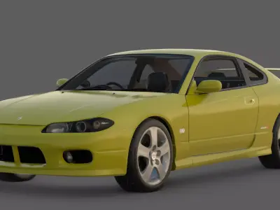 2002 Nissan Silvia S15 Spec R Aero 3D Model  The Ultimate Icon Low-poly 3D model