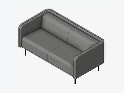 Seat - Sofa - Simplicity - Type 3 Low-poly 3D model
