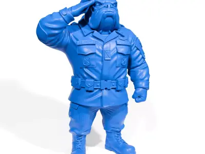 Military Bulldog 3D print model