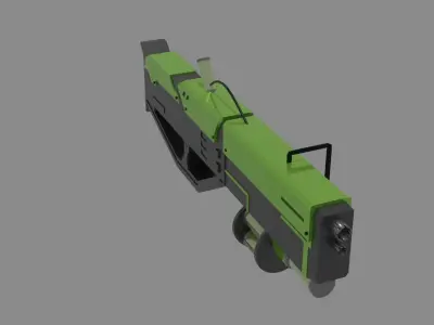 Sci-fi Rifle Low-poly 3D model 7