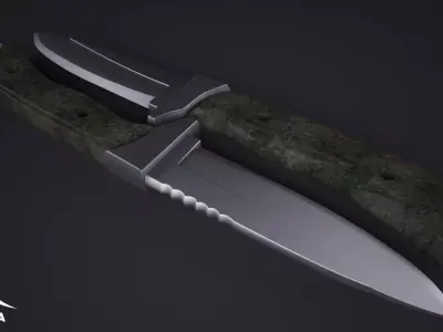 Knife two knives 3D model