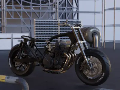 Motorbike Base for customizing 3D model