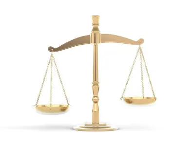 Weight Scale and Gavel 3D model