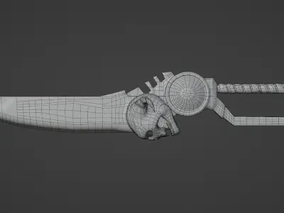 Demon Sword weapon PBR low-poly game ready Low-poly 3D model