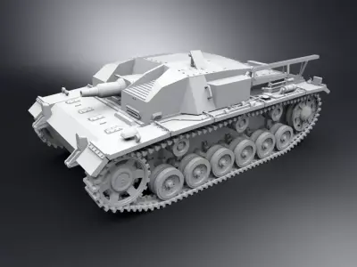 Stug III B scale model 3D print model