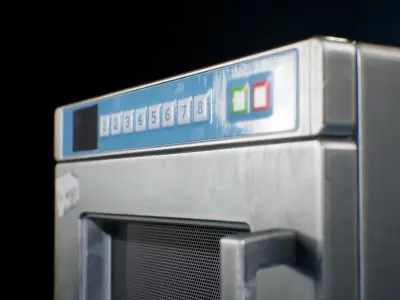 Realistic Microwave Restaurant Low-poly 3D model