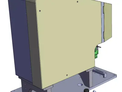 Semi-automatic high-precision flat labeling machine 3D model