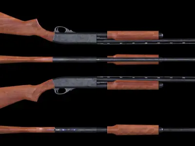 Remington 870 Low-poly 3D model purchase