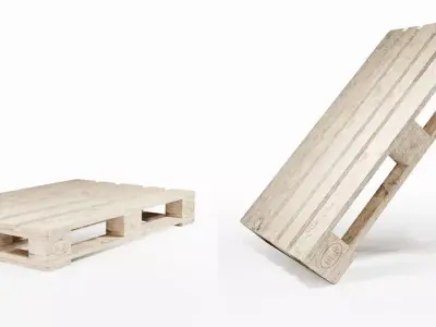 EUR EPAL Pallet Low-poly 3D model