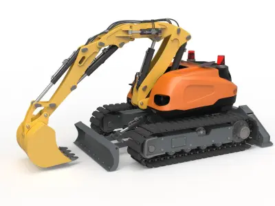 Excavator-remote controlled demolition robots  3D model