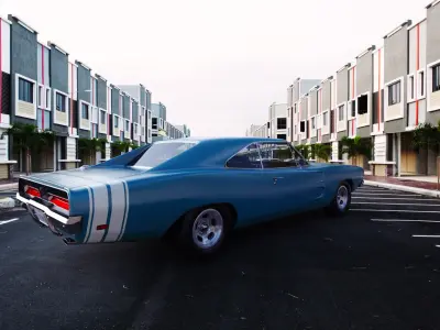 Badass Muscle Car 3D model