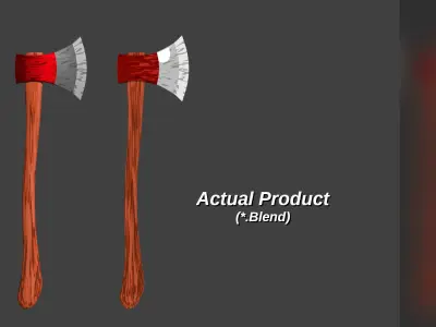 An NPR Axe 3D model