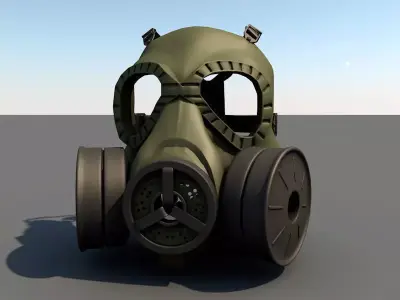 Gas Mask  Low-poly 3D model purchase