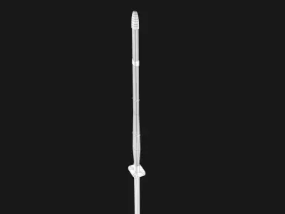 kendo wooden spear Low-poly 3D model