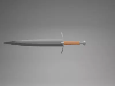 Low Poly Short Sword Low-poly 3D model