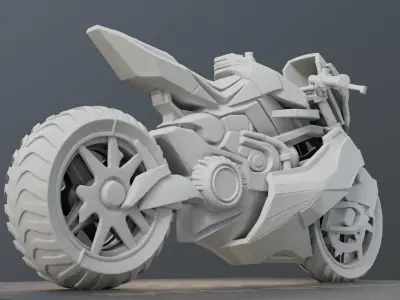 Urban Trail Blazer 3D Printable Dirt Bike Model 280mm One Piece 3D print model