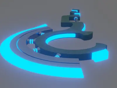 Sci Fi Axe Low-poly 3D model purchase