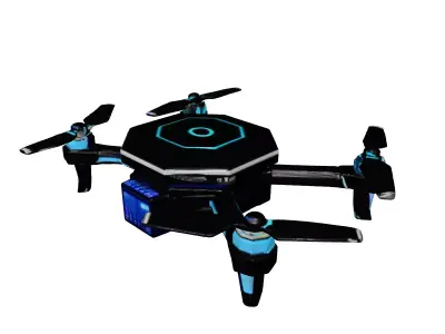 HighTech Hexagonal SciFi Drone 3D model