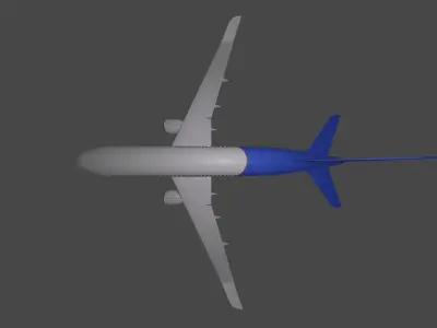 plane airplane in sky Low-poly 3D model