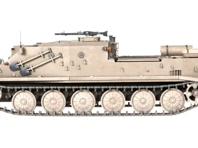 BTR 50 Amphibious Armored Tank Low-poly 3D model