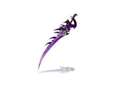 Frozen Bone Long Sword Low-poly 3D model
