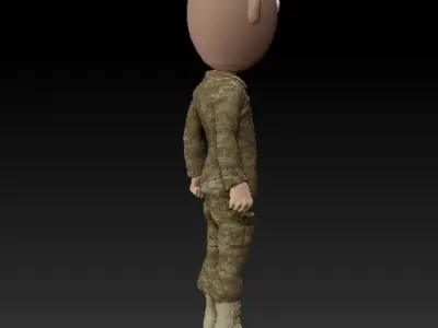 1SG Little Top in beret Free 3D print model
