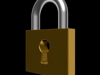Padlock 3D model 2