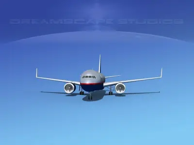 Boeing 767-300 United Airlines 2 3D model