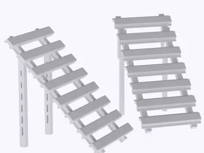 HO Set of 2 avalanche barriers train model  3D print model