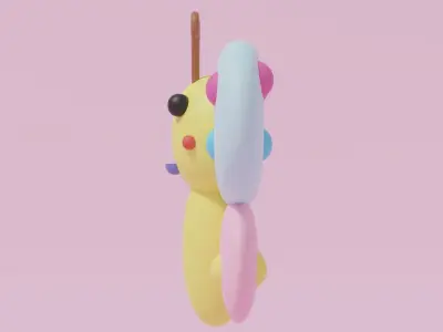 Cartoon Cute Butterfly 2 3D model